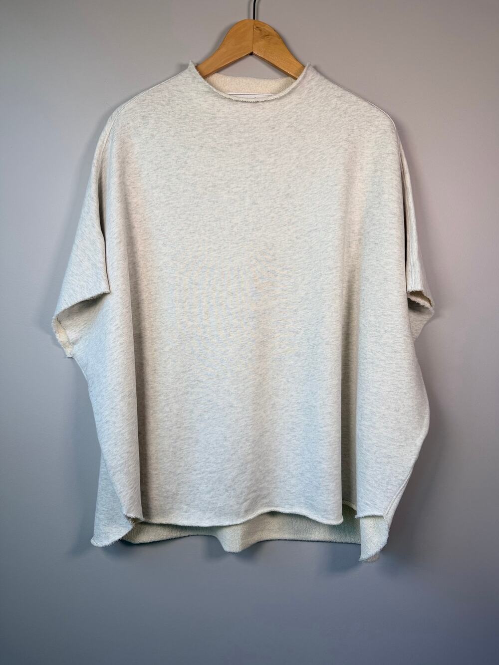 Frank & Eileen Audrey Funnel Neck Capelet Gray Melange